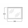Зеркало 80х65 см, подсветка по периметру, с подсветкой, с подогревом EB1441-NF Jacob Delafon