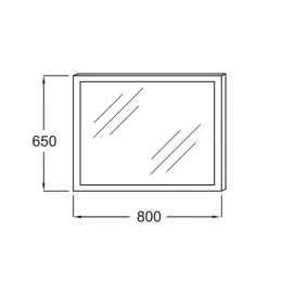 Зеркало 80х65 см, подсветка по периметру, с подсветкой, с подогревом EB1441-NF Jacob Delafon