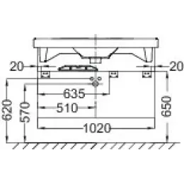 Модуль под раковину Odeon Up 102х48,5х53 см, ярко-крассный глянцевый EB891-G1K Jacob Delafon