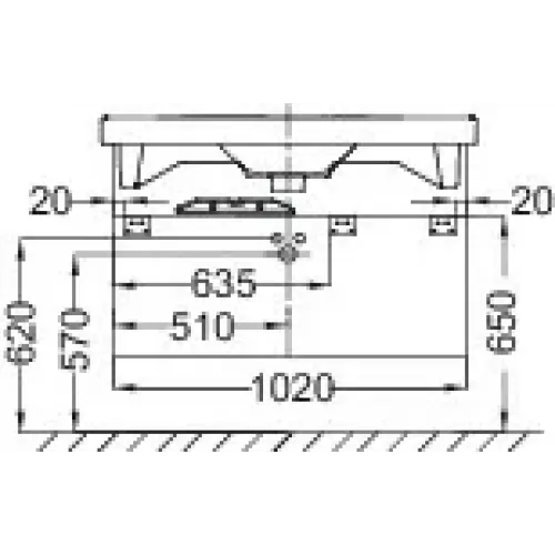 Модуль под раковину Odeon Up 102х48,5х53 см, ярко-крассный глянцевый EB891-G1K Jacob Delafon