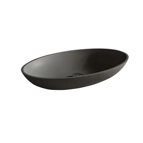 Раковина на столешницу Acquabella ON-TOP OVAL SLATE NEGRO