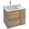 Модуль под раковину Soprano 96х53,5х63,4 см, квебекский дуб + матовый базальт, 1 дверца и 2 ящика EB1331-N08-E10 Jacob Delafon