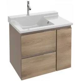 Модуль под раковину Soprano 96х53,5х63,4 см, квебекский дуб + матовый базальт, 1 дверца и 2 ящика EB1331-N08-E10 Jacob Delafon