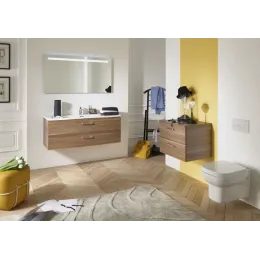 Модуль под раковину Vox 120х46х45,2 см, матовый аквамарин, 2 выдвижных ящика, изогнутая ручка EB2071-R1-M43 Jacob Delafon