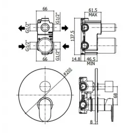 Смеситель для душа Paffoni Candy CA018CR