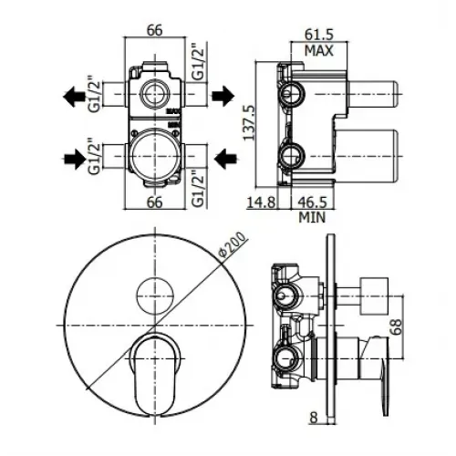 Смеситель для душа Paffoni Candy CA018CR