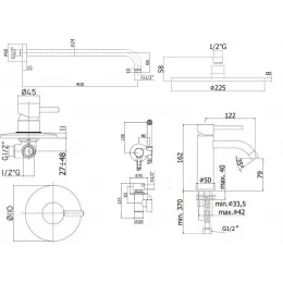 Комплект смесителей PAFFONI Light KITZLIG011CR071