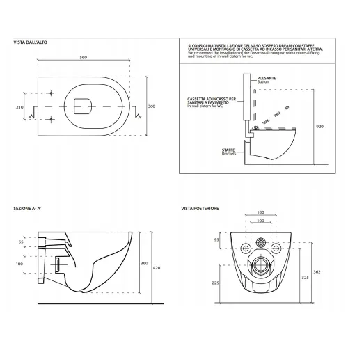 Унитаз подвесной GALASSIA DREAM 7317GM