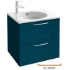 Модуль под раковину Odeon Rive Gauche 60х50,8х56,8 см, 2 ящика, ручки золото, сине-зеленый глянцевый EB2520-R8-G1M Jacob Delafon