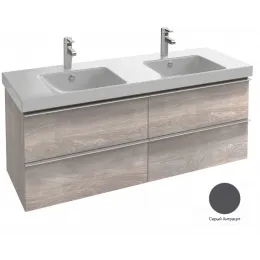 Модуль под раковину Odeon Up 137х48,5х53 см, серый антрацит глянцевый, 4 ящика EB997-442 Jacob Delafon