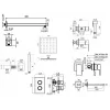 Комплект для душа Plumberia Selection TAG KITZTGT18QNO220