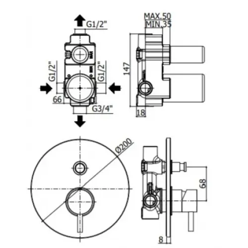 Смеситель для душа Paffoni Light LIG015HGSP