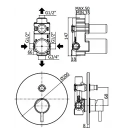Смеситель для душа Paffoni Light LIG015BO