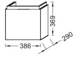 Комплект мебели для ванной Formilia 40 см, квебекский дуб, высокое зеркало, без подсветки, подвесной монтаж E4786-00+EB407-NF+EB1096-E10 Jacob Delafon