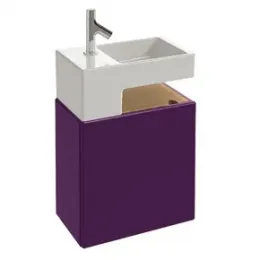 Модуль под раковину Terrace 49,5х28х49,5 см, сливовый глянцевый, шарниры слева EB1178-F26 Jacob Delafon