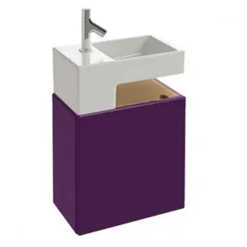 Модуль под раковину Terrace 49,5х28х49,5 см, сливовый глянцевый, шарниры слева EB1178-F26 Jacob Delafon