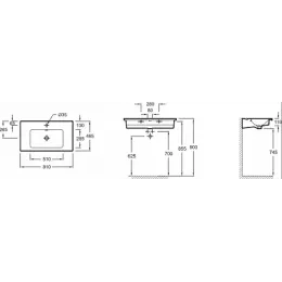 Мебельная раковина Vox 80,6х46,5 см, глянцевый серый EB2104-DD2 Jacob Delafon