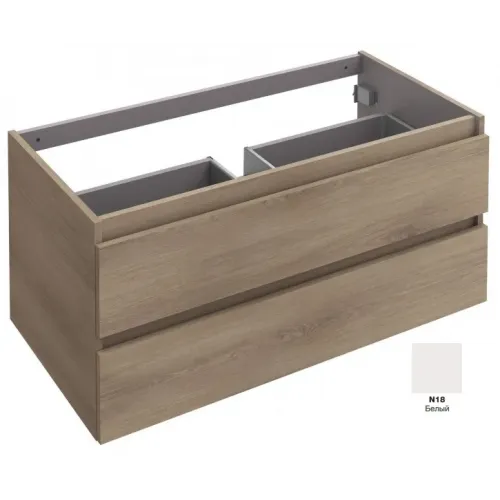 Модуль под раковину Parallel 100х50х44,6 см, 2 ящика, белый глянцевй, с отв. для сифона EB1705-N18 Jacob Delafon