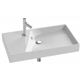 Комплект мебели для ванной Rythmik 100 см, светло-коричневый лак, 3 выдвижных ящичка, гладкая нижняя поверхность, полотно, с подсветкой, подвесной монтаж EB1161-NF+EXN112-Z-00+EB1310-G80 Jacob Delafon