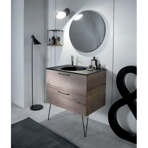 Модуль под раковину Odeon Rive Gauche 80х50,8х56,8 см, белый глянцевый, белые ручки EB2522-R6-G1C Jacob Delafon