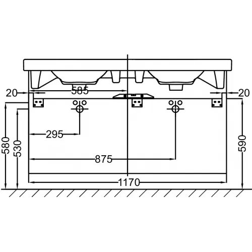 Модуль под раковину Odeon Up 117х48,5х73,8 см, 6 ящиков + 2 ящичка для аксессуаров, белый глянцевый EB995-G1C Jacob Delafon