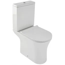 Унитаз-компакт Aleo 37,6х65 см, горизонтальный выпуск, нижняя подводка, безободковый, без сиденья ETAL212-0+UJAL102-0 Jacob Delafon