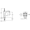 Смеситель для умывальника Margaux неповоротный излив, с донным клапаном E16231-4-CP Jacob Delafon
