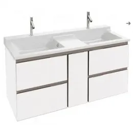 Модуль под раковину Soprano 136х53,5х63,4 см, белый блестящий, 4 ящика, 1 дверца EB1332-N18 Jacob Delafon