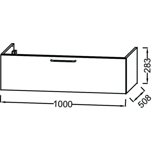 Модуль под раковину Odeon Rive Gauche 100х50,8х28,3 см, 1 ящик, медная ручка, дуб табак EB2516-R7-E52 Jacob Delafon