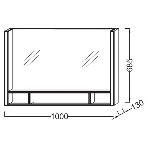 Зеркало Terrace 100х68,5 см, с подсветкой и полочкой, с подсветкой EB1182-NF Jacob Delafon
