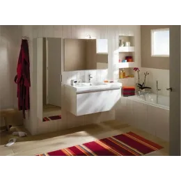 Комплект мебели для ванной Odeon Up 105 см, белый блестящий лак, с 1 ящиком, с подсветкой, подвесной монтаж EB1084-NF+EB883-N18+E4731-00 Jacob Delafon