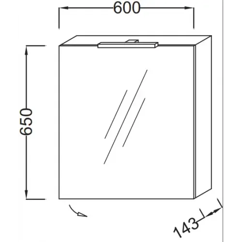 Комплект мебели для ванной Odeon Up 65 см, квебекский дуб, 1 выдвижной ящик, с левым крылом, зеркальные двойные дверцы, с подсветкой, подвесной монтаж E4758G-00+EB886-E10+EB795DRU-E10 Jacob Delafon