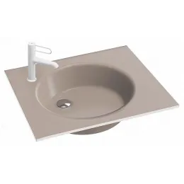 Встраиваемая сверху раковина Odeon Rive Gauche 60,6х51,5 см, матовая бронза, стекло, с отв. под смеситель EB2560-DE3 Jacob Delafon