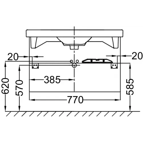 Модуль под раковину Odeon Up 77х48,5х45 см, 1 ящик, белый глянцевый EB894-G1C Jacob Delafon