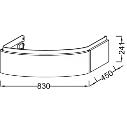 Модуль под раковину Presqu'ile 83х45х24,1 см, 1 ящик, ледяной коричневый глянцевый EB1100-N23 Jacob Delafon