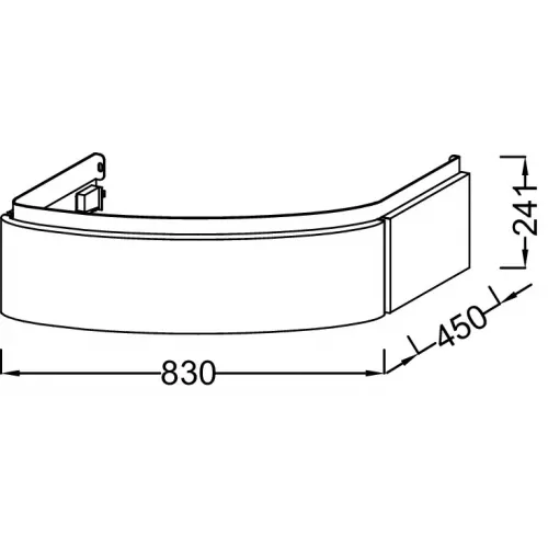 Модуль под раковину Presqu'ile 83х45х24,1 см, 1 ящик, ледяной коричневый глянцевый EB1100-N23 Jacob Delafon
