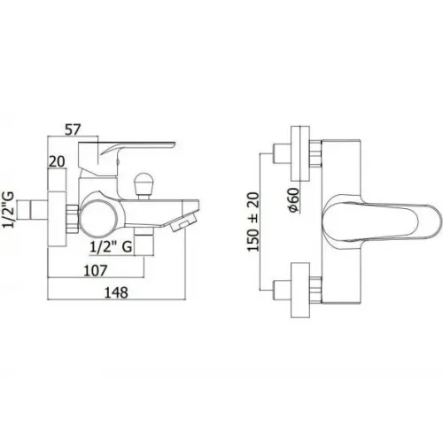 Смеситель для ванны Paffoni Green GR022CR