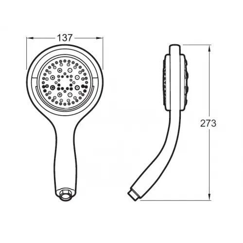 Душевой гарнитур Flipside с лейкой, шлангом, 4 режима E15865-CP Jacob Delafon