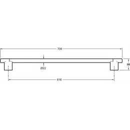 Штанга для душа Awaken 60 см, матовый, чёрный цвет E24934-BL Jacob Delafon