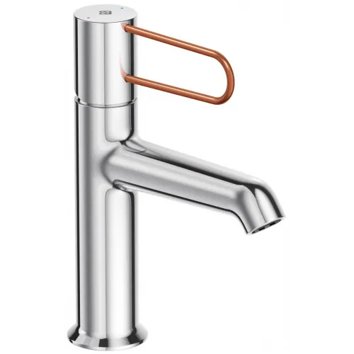 Смеситель для умывальника Odeon Rive Gauche ручка - медь, неповоротный излив, с донным клапаном E21028-CPR-CP Jacob Delafon
