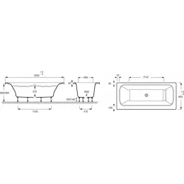 Ванна из материала Flight Elite 190х90 см, с системой г/м luxe, левосторонние спинные форсунки E5BC248L-00 Jacob Delafon