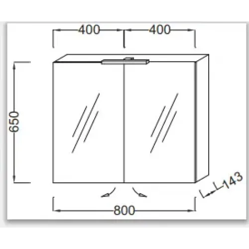 Зеркало Rythmik 80х65 см, шкаф, малиновый лак, подсветка, с подсветкой EB796RU-R3 Jacob Delafon