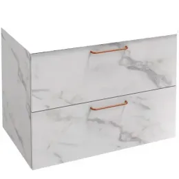 Модуль под раковину Odeon Rive Gauche 80х50,8х56,8 см, белый мрамор, ручки хром EB2522-R5-NR4 Jacob Delafon