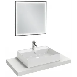 Зеркало 80х80 см, цвет рамы чёрный сатин, с подсветкой EB1435-S14 Jacob Delafon