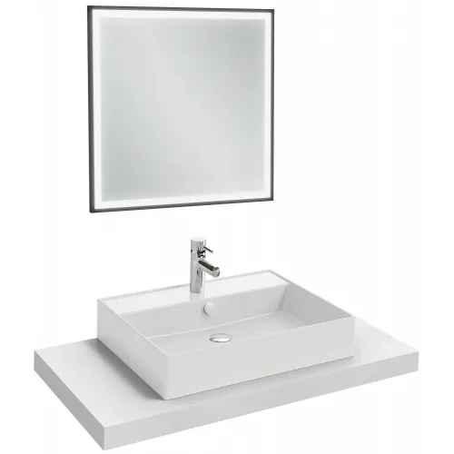 Зеркало 80х80 см, цвет рамы чёрный сатин, с подсветкой EB1435-S14 Jacob Delafon