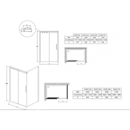 Душевая дверь Contra 170х195 см, 8 мм E22C170-GA Jacob Delafon