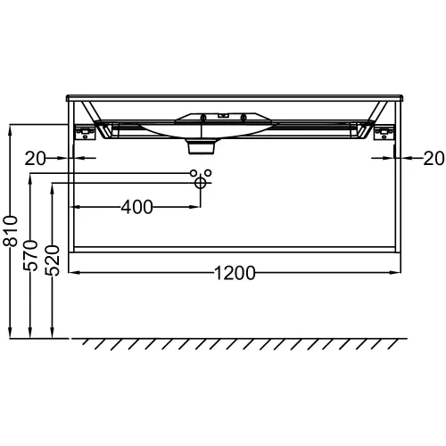 Модуль под раковину Nouvelle Vague 120х50,7х45,5 см, 2 ящика, нежно-розовый матовый EB3035-M71 Jacob Delafon
