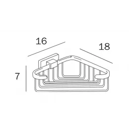 Корзинка-полочка для душа INDA LEA A18310CR