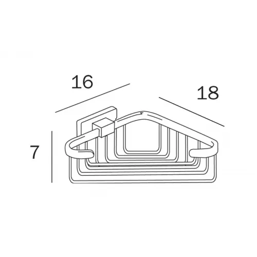 Корзинка-полочка для душа INDA LEA A18310CR