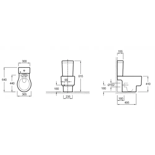 Чаша унитаза-компакта Formilia Viragio горизонтальный выпуск 4448K-00 Jacob Delafon